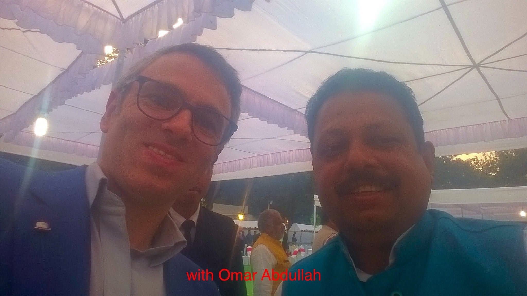 Saleem Madavoor with Omar Abdullah