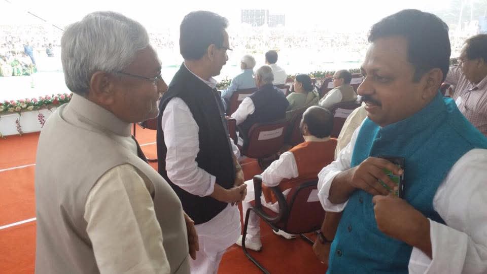 Saleem Madavoor with Nitish Kumar