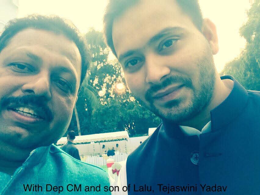 Saleem Madavoor with Deputy CM Tejashwi Yadav