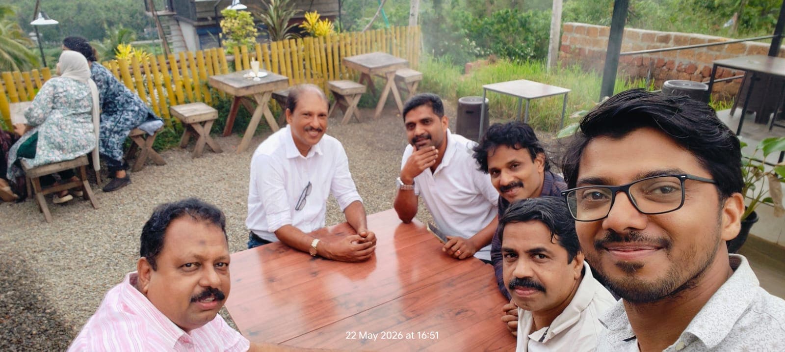 Saleem Madavoor with friends